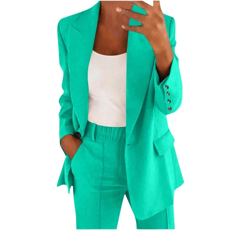 Women’s Slim Fit Button-Up Shirt & Jacket Set – Stylish, Modern & Perfect for Any Season