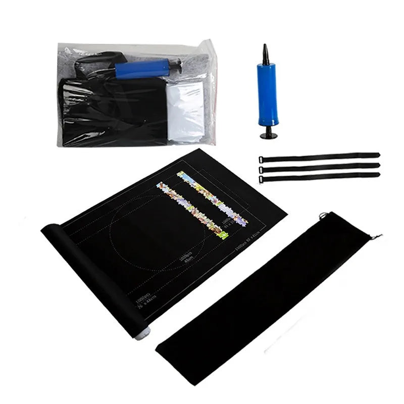 Rompecabezas Pad Jigsaw Roll Fieltro Tapete Alfombra Rompecabezas Manta Para Hasta 1500 Piezas Accesorios De Rompecabezas Nueva Bolsa De Almacenamiento Portátil De Viaje