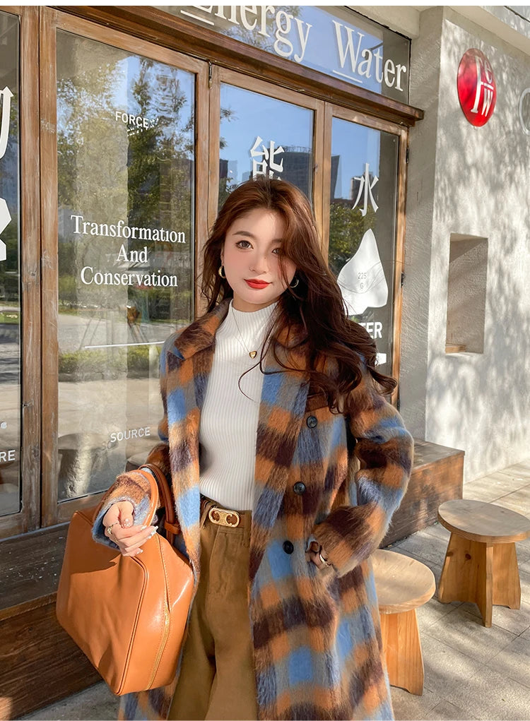 Suéter de otoño invierno para mujer, jerséis, tops de manga larga, ropa, suéter suave de punto delgado, ropa de calle, suéter de cuello alto con botones