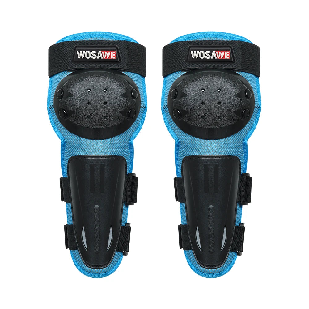 WOSAWE Ensemble de protections pour enfants, quatre genouillères, coudières, protège-coudes, pour enfants, jeunes, VTT, moto, motocross
