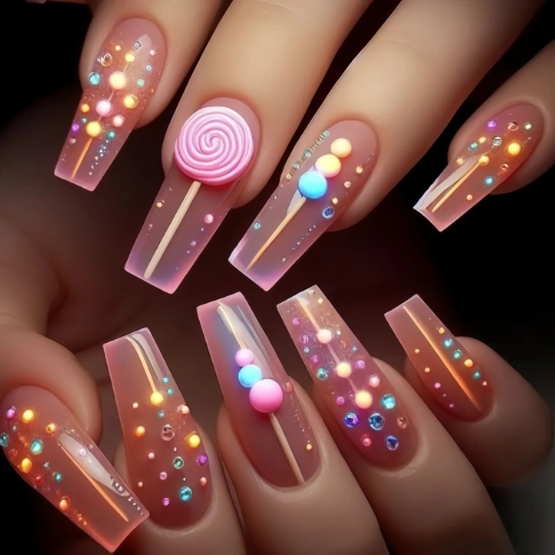 Gradient Y2K Press-On Nails