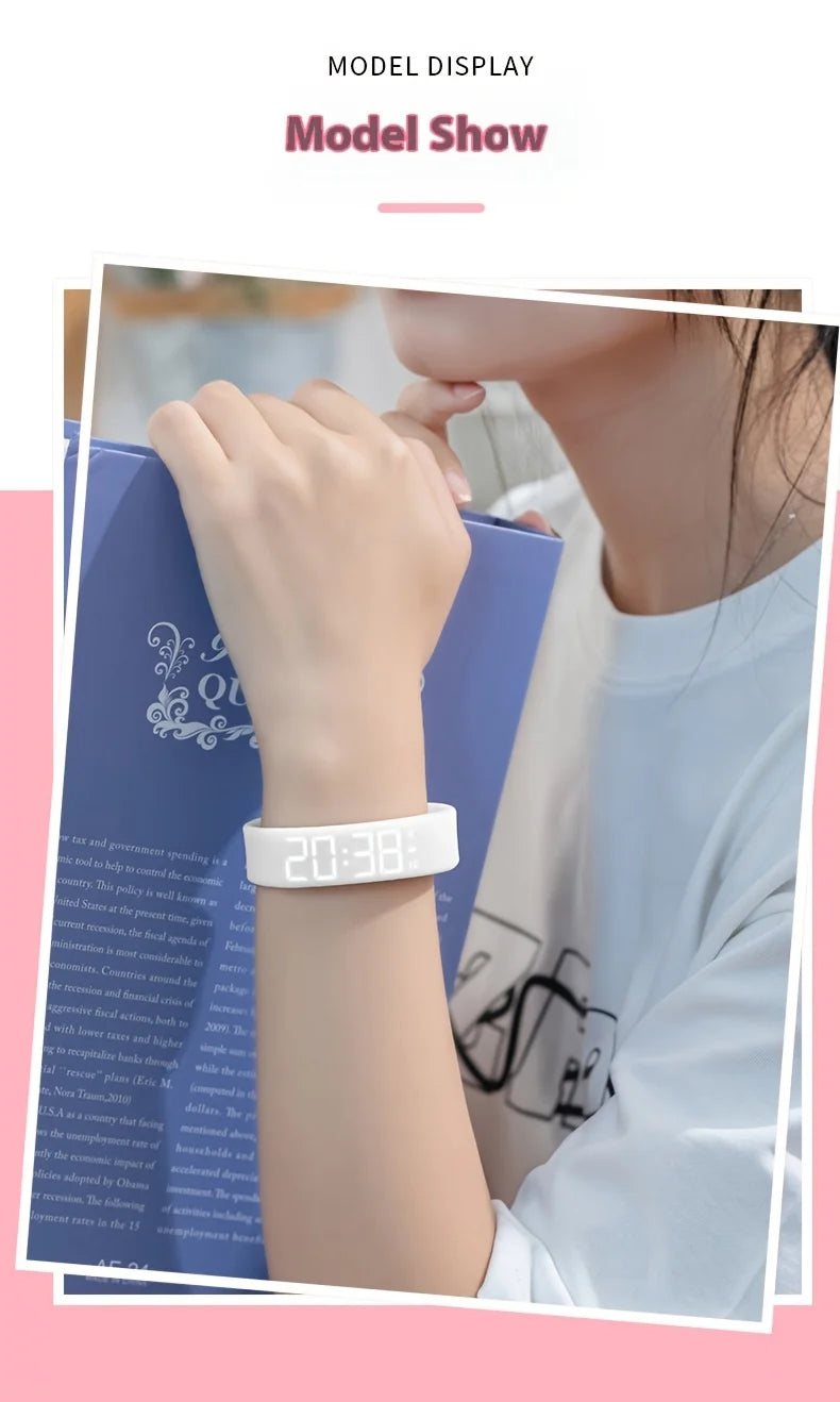 Smart Watch Hombres Mujeres Podómetro Pulsera de fitness Contador de pasos Modo multideporte Pulsera electrónica de moda Simplicidad Smart Band