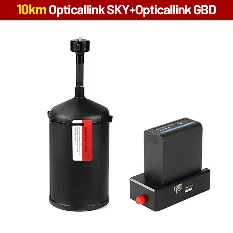 Módulo de datos de imagen FPV para drones de 10 km con fibra óptica, extensor de relé, enlace óptico Sky, admite hasta 20 km de transmisión de señal por cable