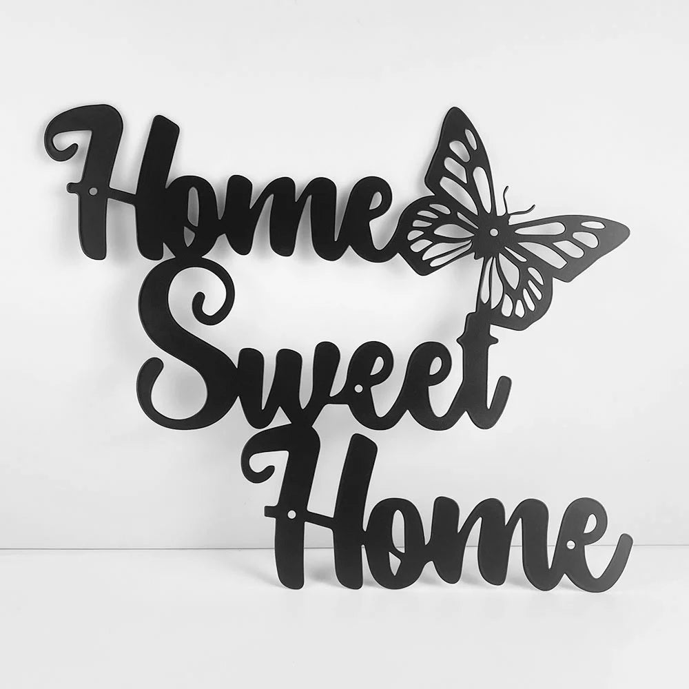 Home Sweet Home Signs Décoration murale en métal à suspendre Ornements décoratifs Décoration de chambre Décor rustique