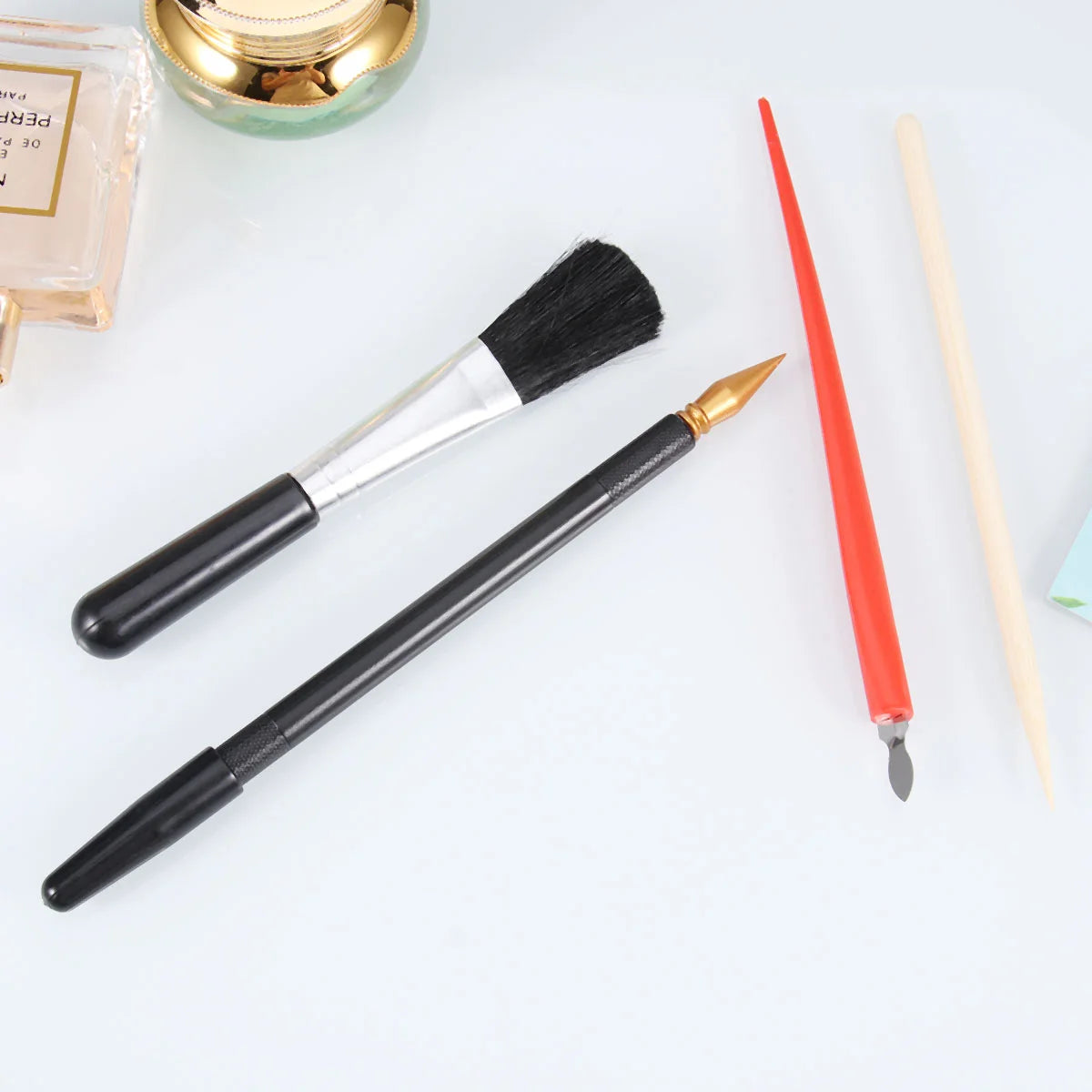 4 piezas kit de herramientas para rascar, pluma de madera, pincel, cuchillo, palo, suministros de manualidades, instrumentos de arte, herramientas de enseñanza creativas