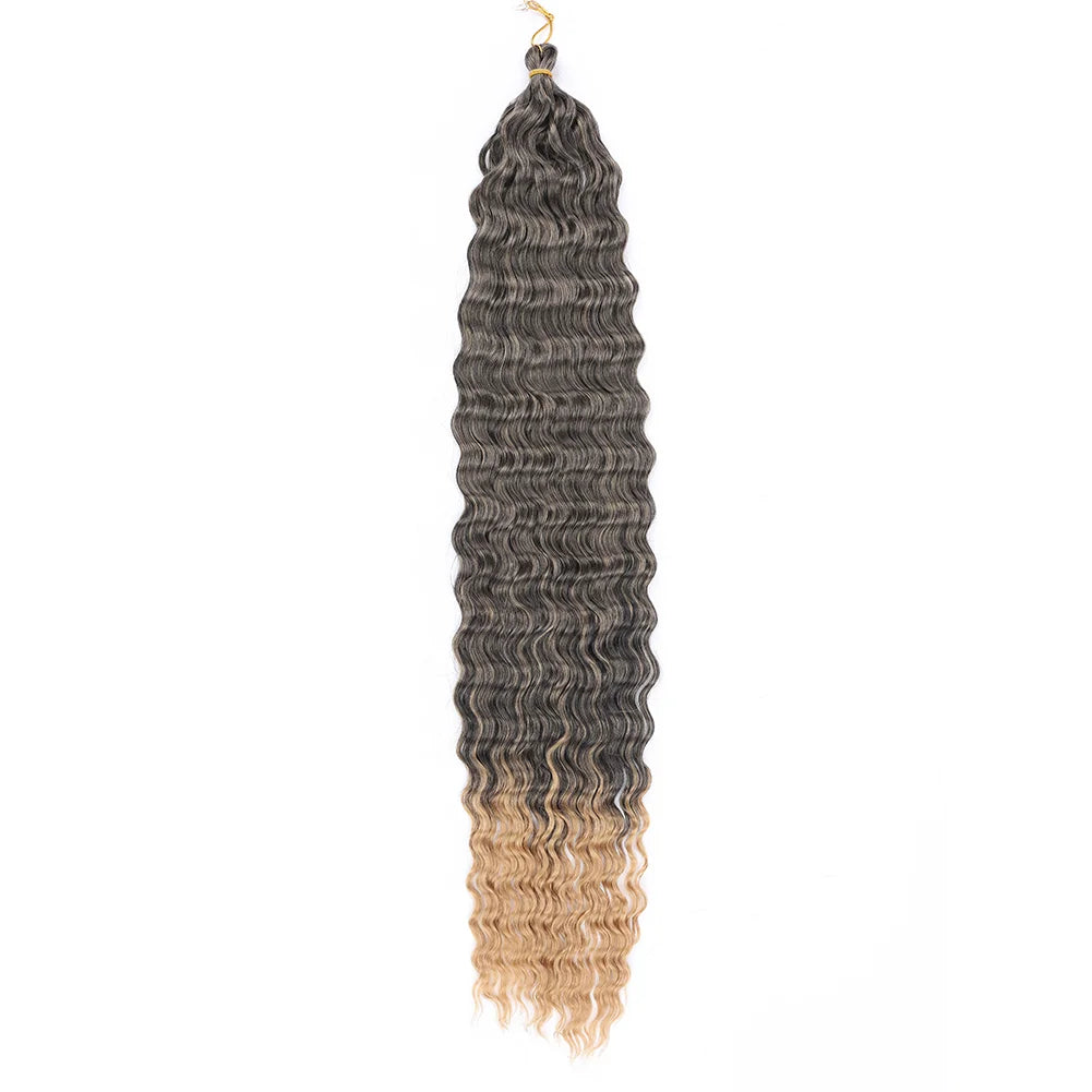 Cheveux au crochet Deep Wave, Tresse synthétique Passion Twist, Extension de cheveux bouclés afro, Tresse Water Wave Deep Twist, Cheveux Ocean Wave