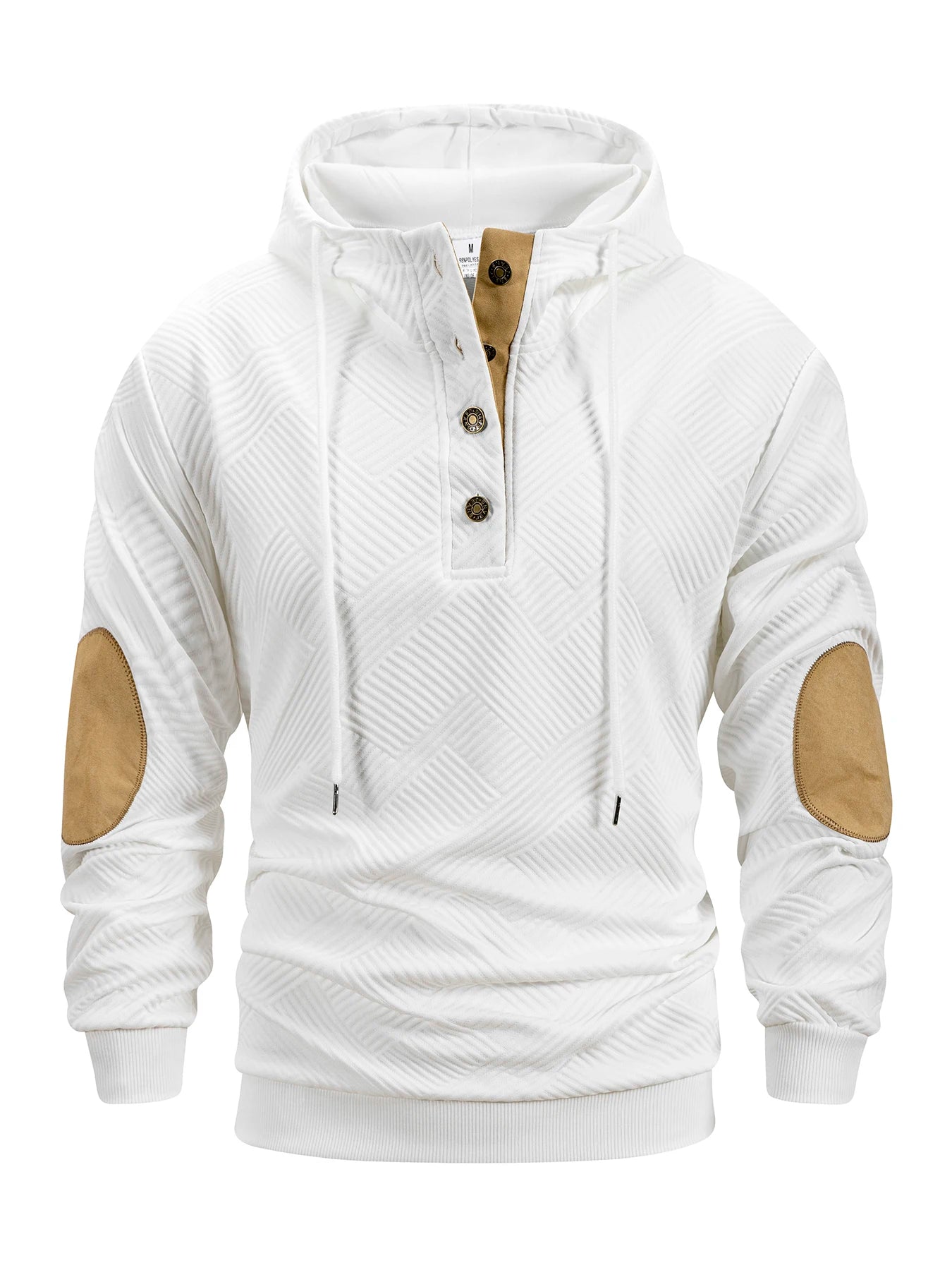 Sudadera con Capucha para Hombre, Cuello Alto, Manga Larga, Informal, de Punto, Otoño Invierno, Pulóver Casual Cómodo, Estilo Urbano