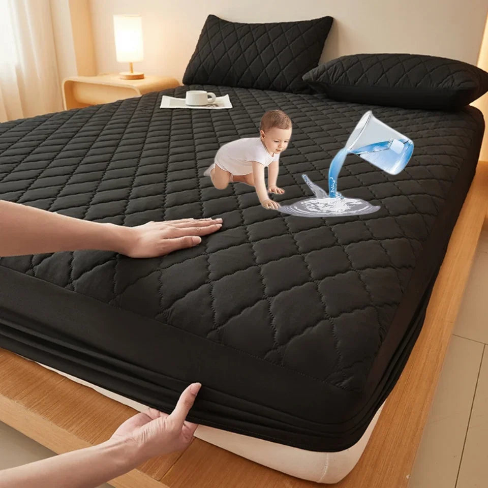 Vanntett madrassbeskytter Preget madrasstrekk Mykt, pustende, tilpasset madrasstrekk 120/150/180/220x200 Vaskbart