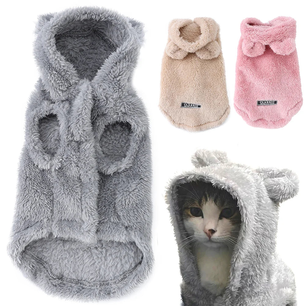 Warm Cat Sweater – Soft Fleece Autumn & Winter Outfit