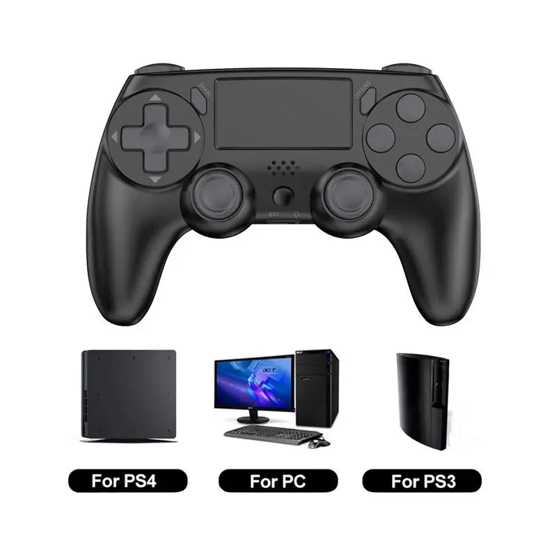 Mando inalámbrico GAMINJA con giroscopios de seis ejes, controlador de juego de doble vibración para PS4, PS3, consola de juegos, Windows 7, 8, 10, PC Joystick