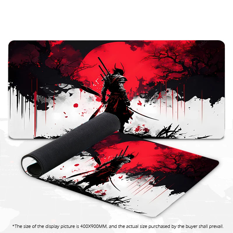 Tapis de souris Samurai Warrior, accessoires pour ordinateur de jeu, clavier, tapis de table, noir, tapis de souris, entreprise, ordinateur portable, accessoire de bureau pour PC