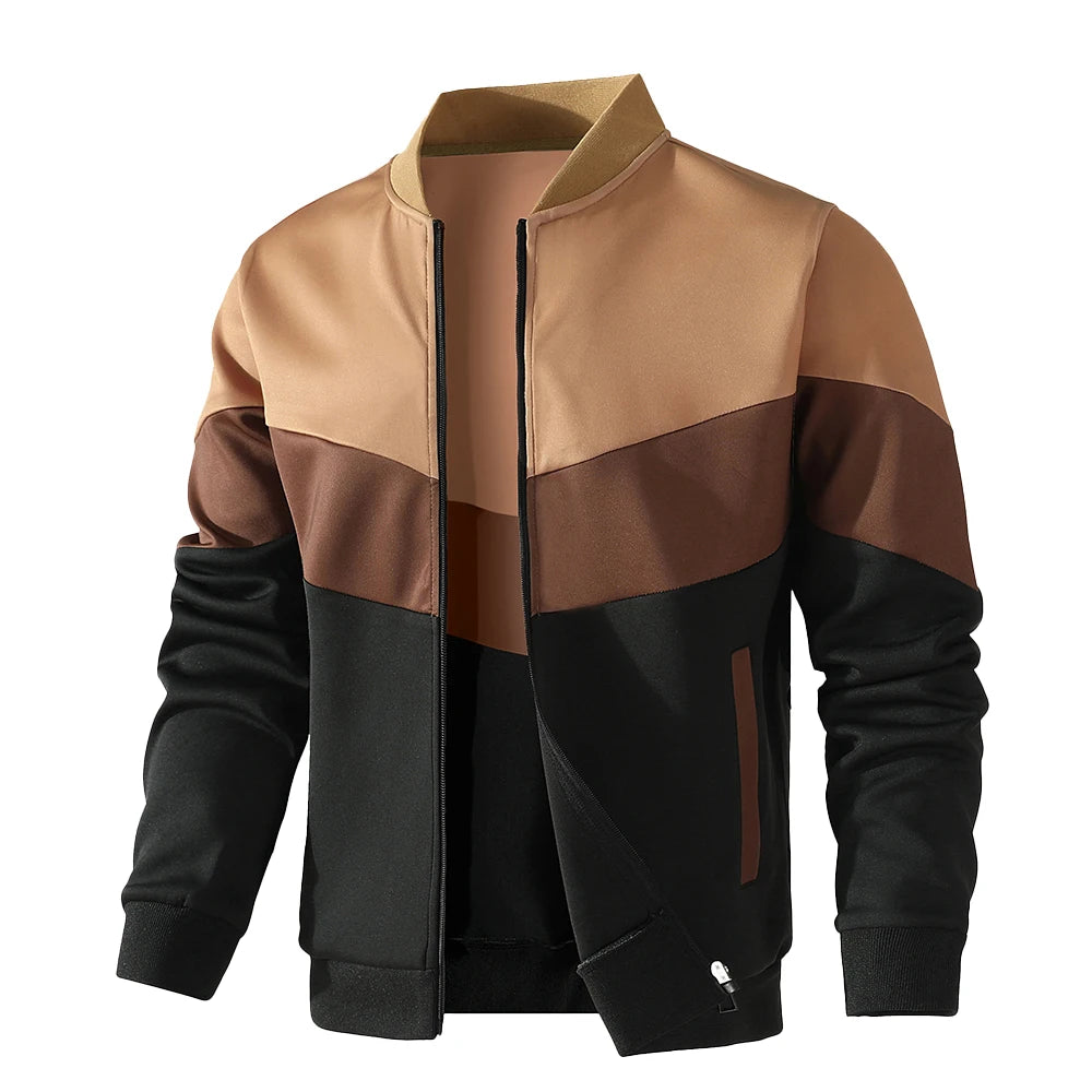 Chaquetas de hombre 25 nuevas, primavera, negocios, ocio, moda, color, cortavientos, bomber, sobrecamisa, cremallera, ropa urbana, ropa popular, talla de EE. UU.