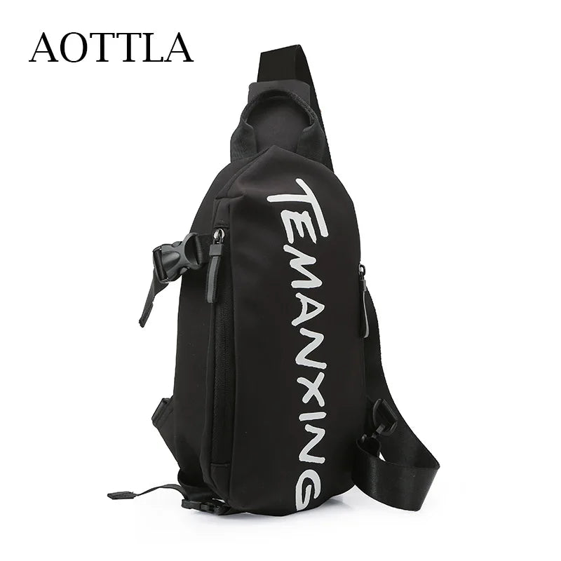AOTTLA Mochila de pecho, bandolera, bandolín para hombre, impermeable, tela Oxford, bolso de hombro para mujer 2021, bolso de mensajero informal, bolso pequeño unisex