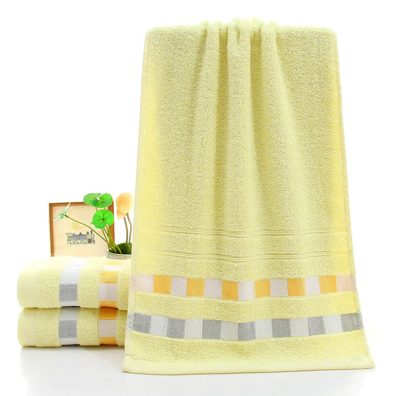 Toallas de mano y cara de algodón 100% de alta calidad para adultos, toalla de mano a cuadros para el hogar, cuidado facial, baño, deportes, toalla de algodón 34x74cm