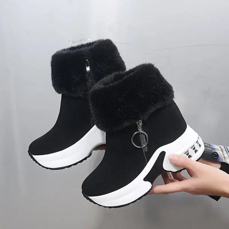Bottes de neige d'hiver en coton pour femmes