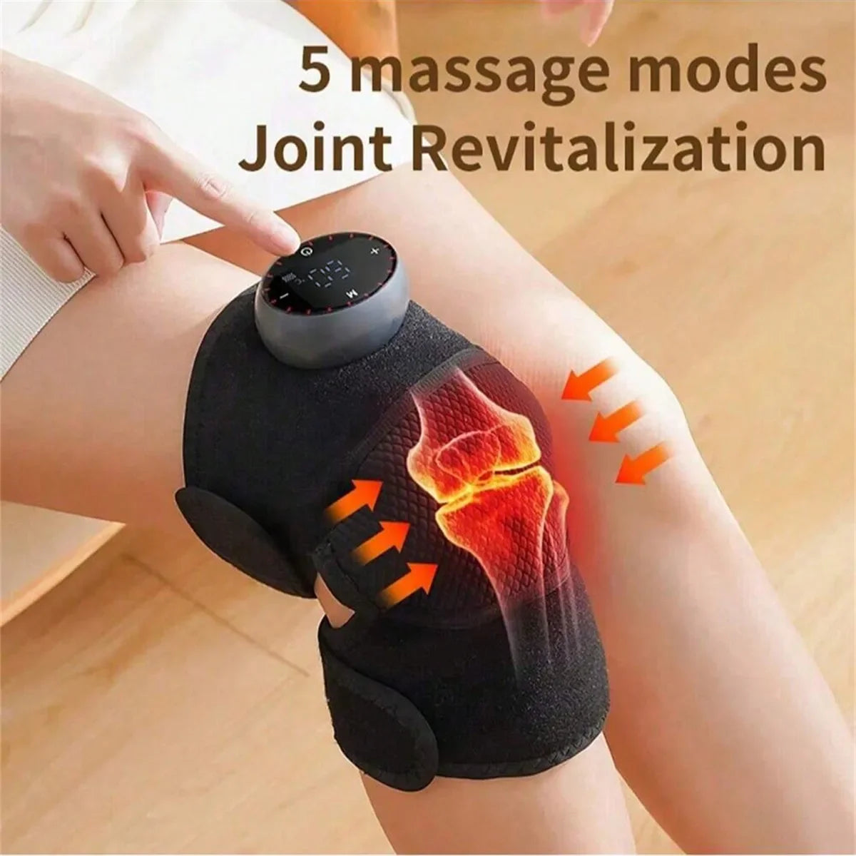 2026 1 Genouillère chauffante rechargeable, genouillère 3D entièrement chauffante et réglable avec mode chauffant et vibrations réglables