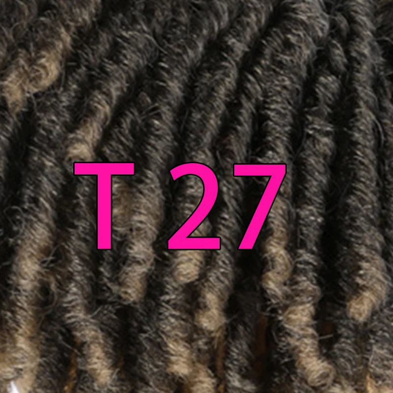 Silike Synthetic Topper Handmade Dread lock Hair Topper Wig 27-613 Ombre Dread locks Soft Short Wig Dreads for Men Women