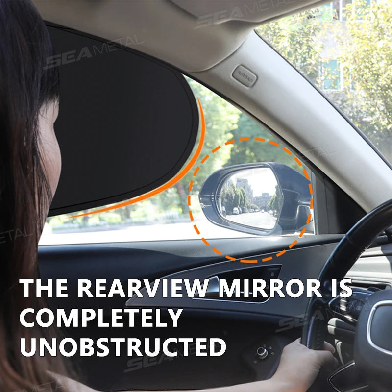 SEAMETAL Side Window Sun Shade for Car Electrostatic Curtains Anti-Glare Car Sun Protection Cover for Baby 99.9% UVR Blocking