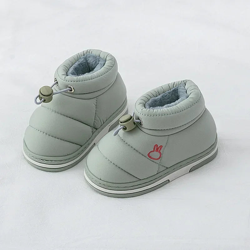 Kids Children Boys Girls Winter Slippers Non-slip Snow Boots Home Indoors Shoes Warm Child Baby Bedroom Shoes Slippers