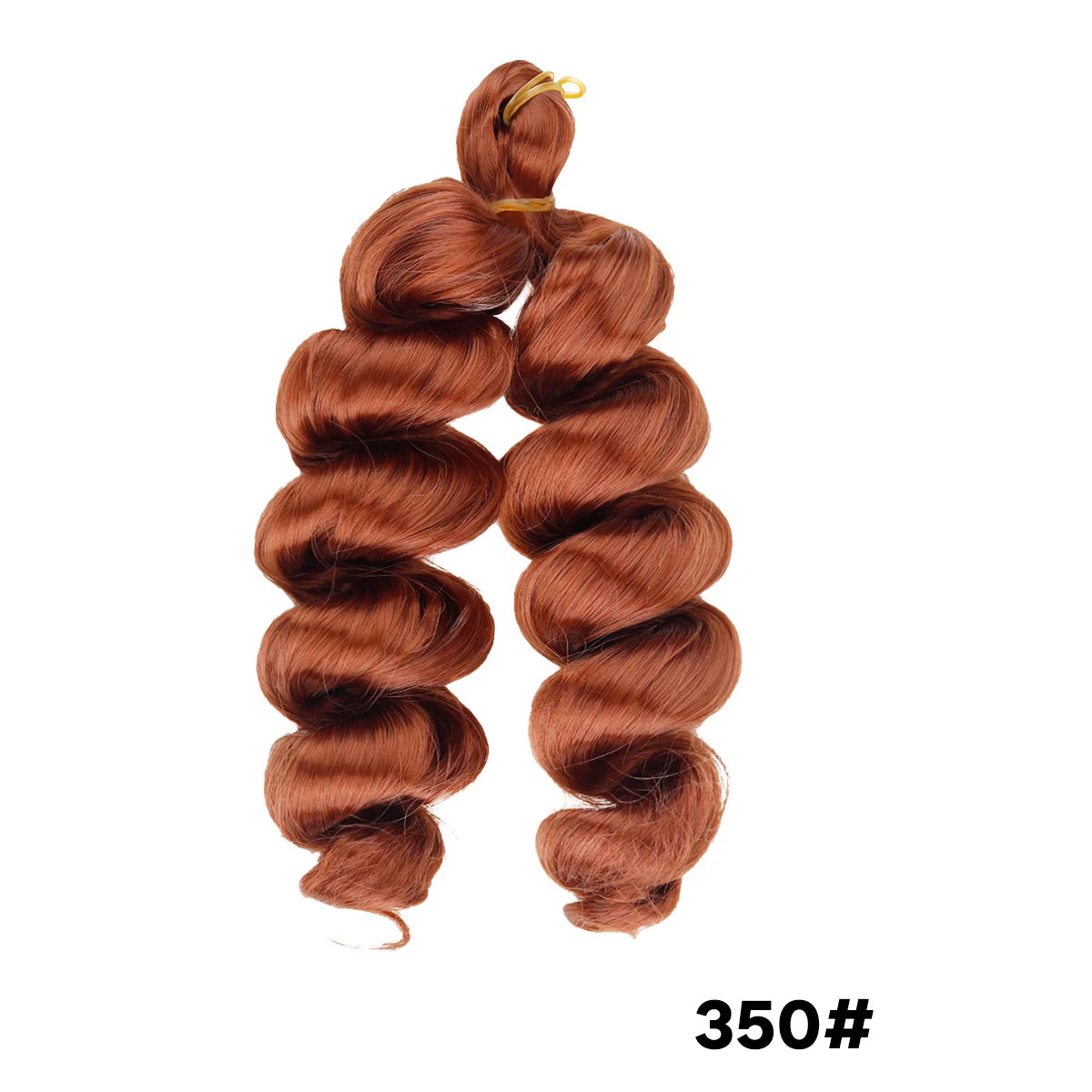 Synthetic Hair Extensions for Boho Braids & Twists French Curl Crochet Braiding wig Ginger Brown Loose Wave Spiral Curl Braiding