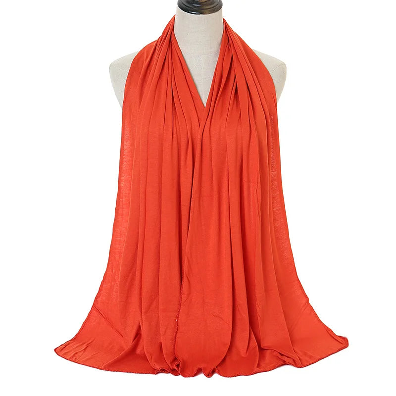 Modal Cotton Jersey Hijab Scarf Long Muslim Shawl Plain Soft Turban Tie Head Wraps For Women Africa Headband 170x60cm
