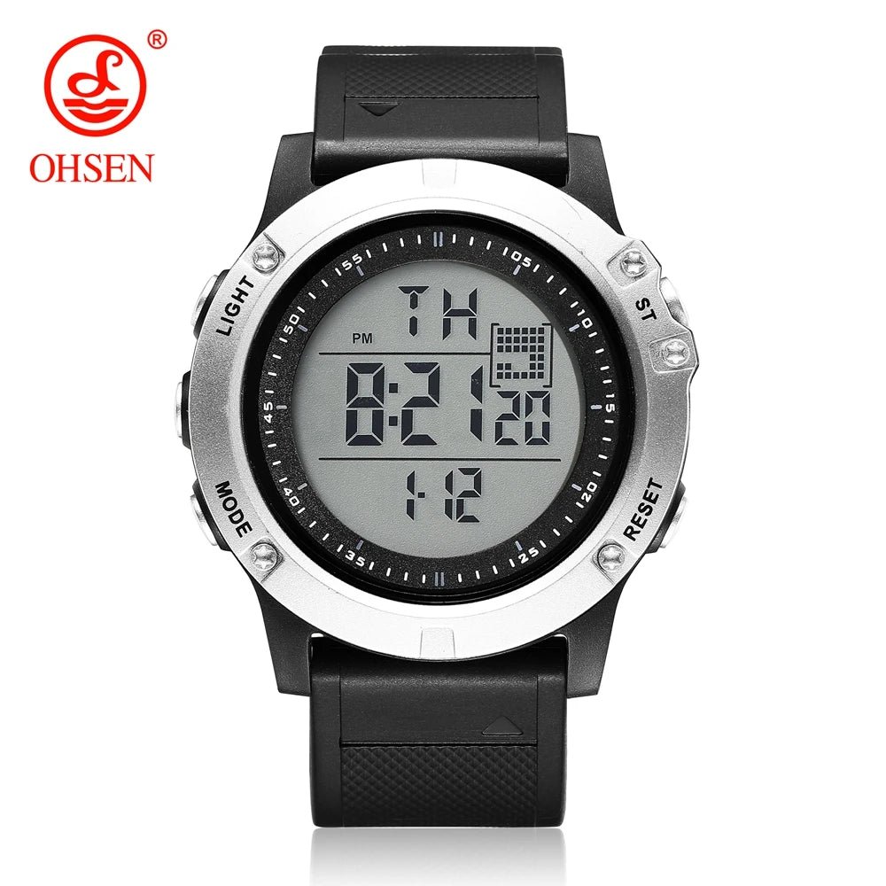 Relojes de hombre Reloj digital impermeable deportivo para hombre Esfera LED grande Moda Caqui Reloj de pulsera militar Reloj Masculino