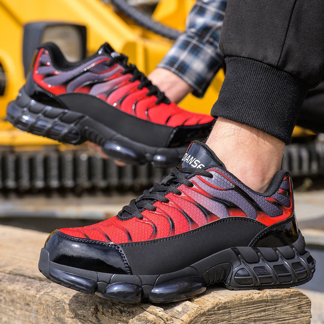 Zapatos de seguridad de trabajo para hombre transpirables antipunzonamiento botas indestructibles antideslizantes zapatos de construcción industrial calzado masculino
