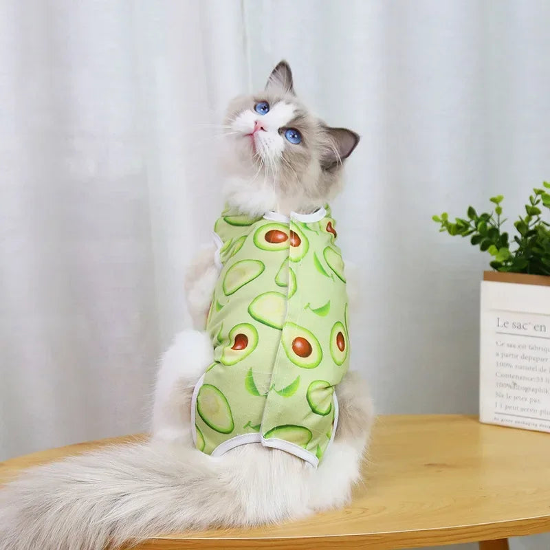 Vêtements de sevrage et de stérilisation pour chats de compagnie, gilet anti-léchage pour petits chiens et chatons, vêtements de récupération après chirurgie féline pour plaies ou maladies cutanées