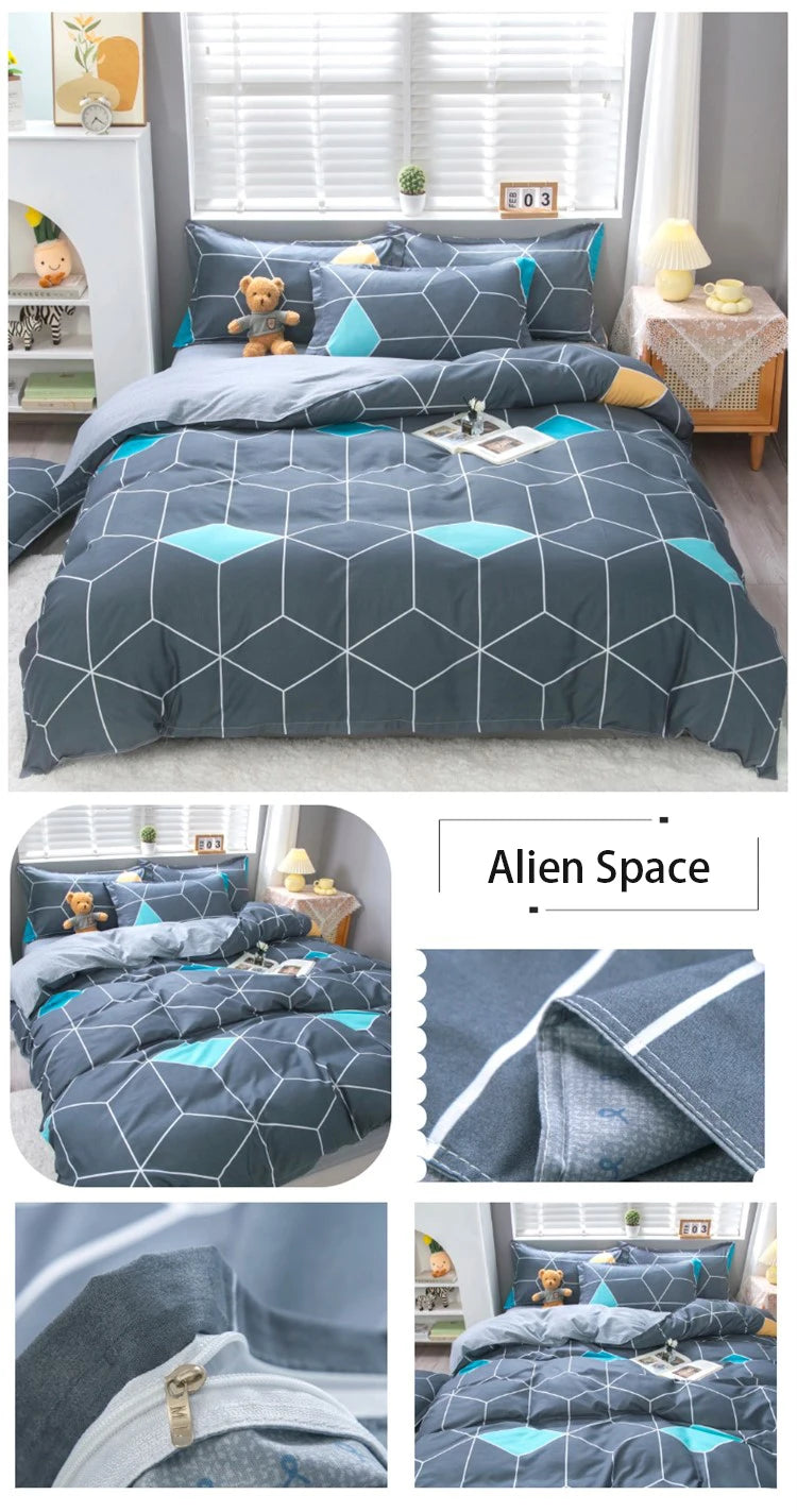 Funda nórdica de cuadros sencilla 220x240, funda de edredón nórdica para 2 personas, 1 funda de edredón para cama doble, queen y king size 135 150x200