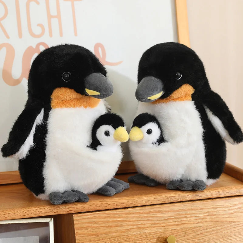 Animaux en peluche mère et enfant koala pingouin poupée douce en peluche oreiller décoration de la maison cadeaux d'anniversaire sapin filles et garçons