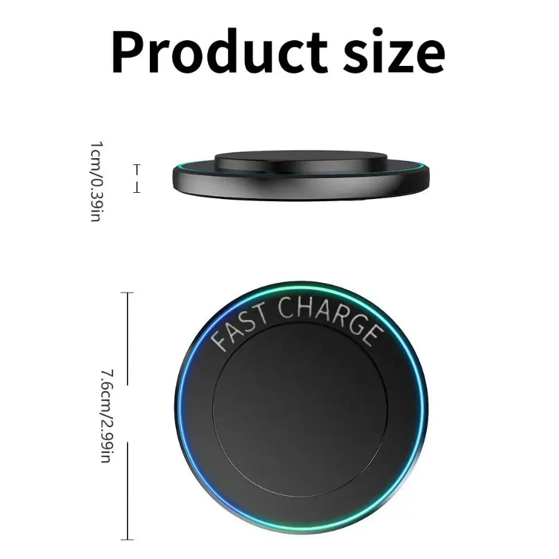 Portable Mini Desktop 100W Wireless Charger Stand Pad For iPhone 17 16 15 14 13 12 Pro Max Samsung Xiaomi Fast Charging Station