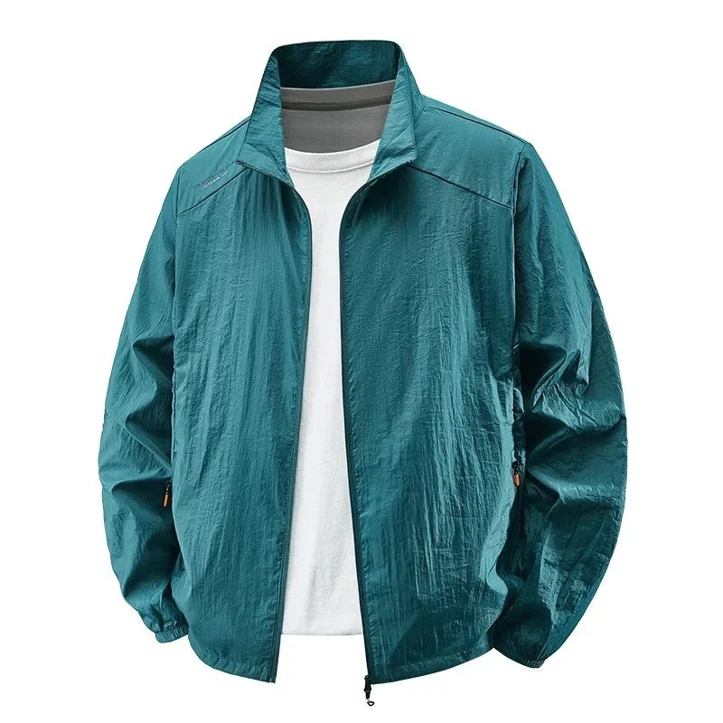 Chaquetas de Verano para Hombre Cortavientos Abrigos Masculinos Ropa Protectora Solar Chaqueta para Viajes y Camping Ciclismo Ultrafino Pesca Senderismo