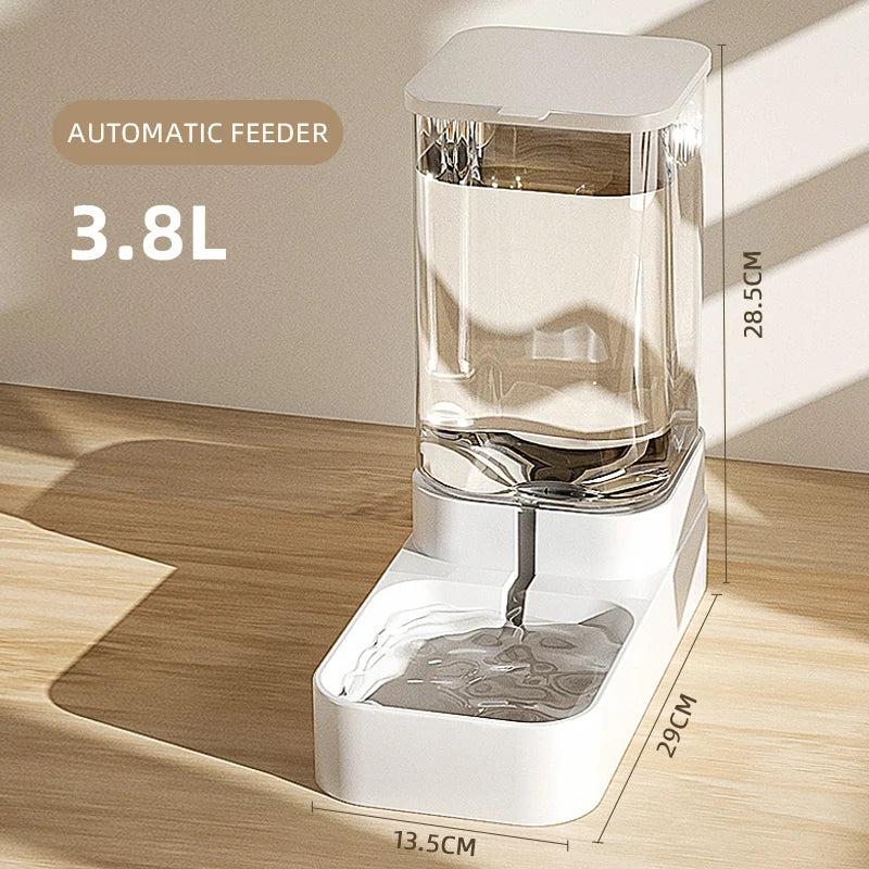 HOOPET Comedero para Perros Gatos, Dispensador Automático de Agua, Tazón Transparente, Almacenamiento de Comida para Mascotas, Contenedor, Accesorios para Cachorros y Gatitos