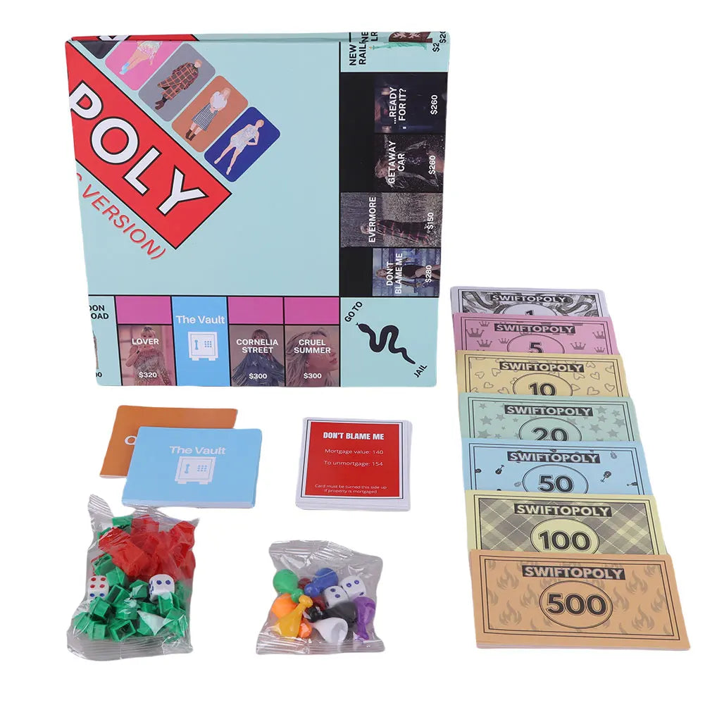 Jeu de société amusant, fête familiale, jeux d'échecs interactifs, jeu de société Swiftopoly, jeu de société interactif pour adultes