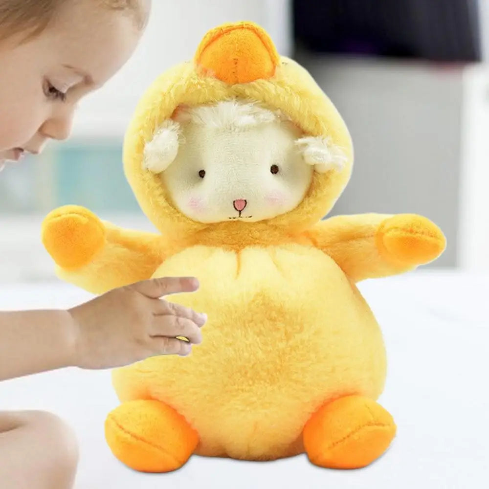 Peluche mouton peluche animaux jouet habiller petite poupée agneau transformation en loup gris / canard jaune / dinosaure peluche agneau Dol