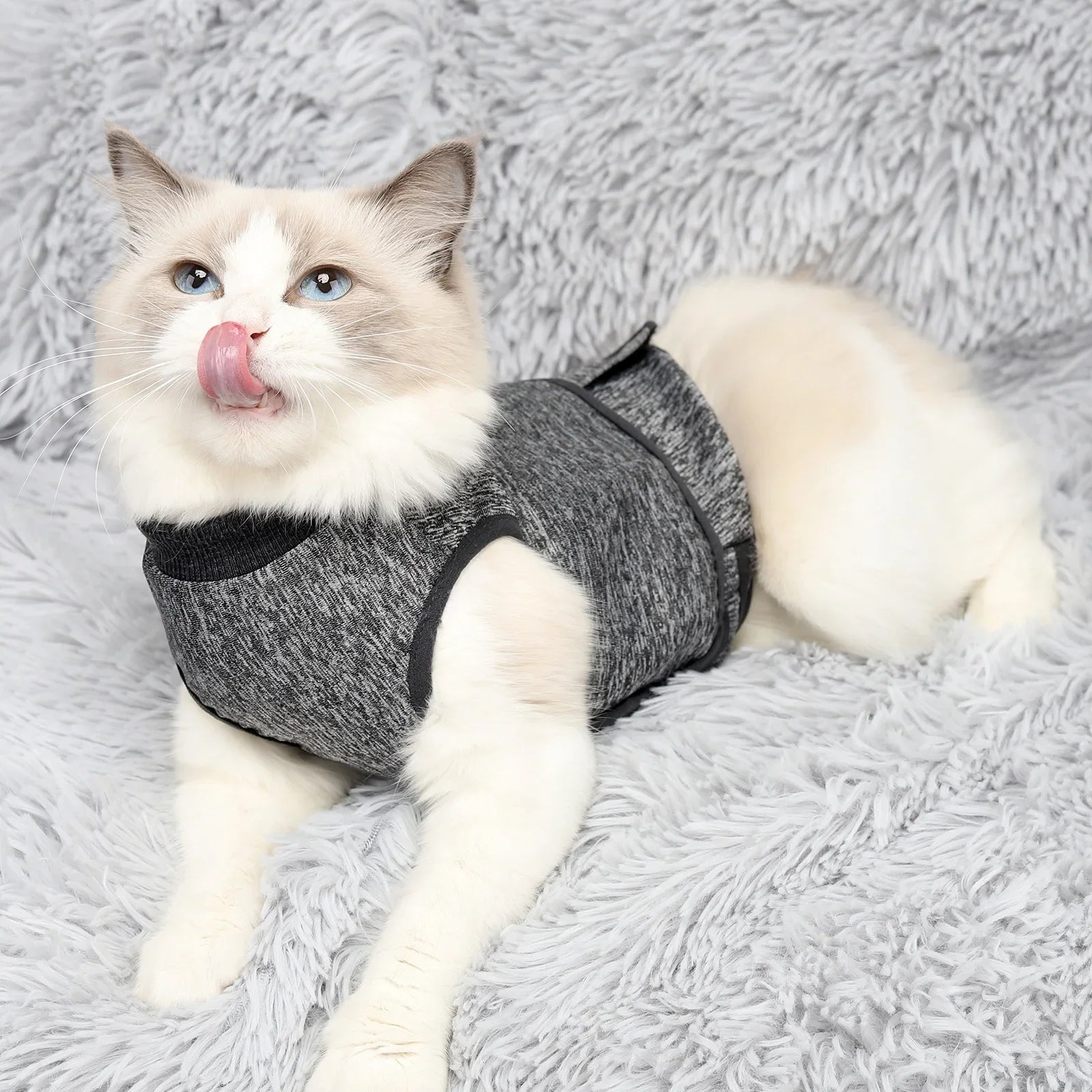 Cats Clothing Anxiety Jacket Thunder Stress Anxiety Relief Coat for Pet Emotional Comfort Clothes Safety Vest Recovery Suit