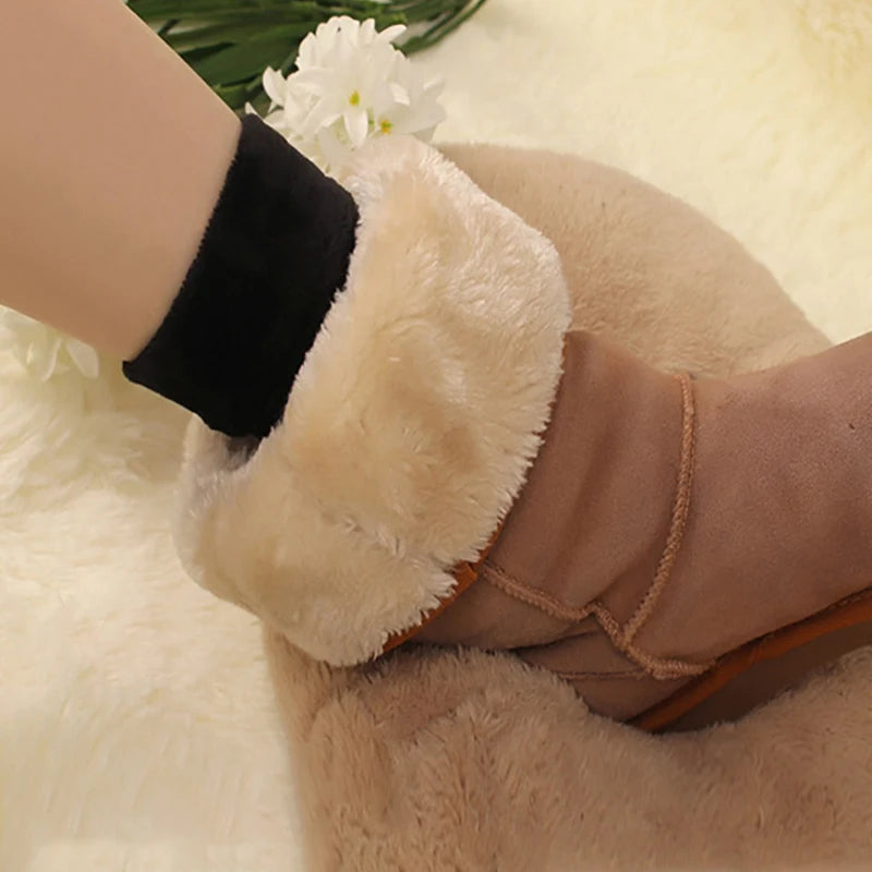 Snøsokker Midtre rør Ensfarget vinter Pluss fløyel Tykk hudfarge Holder varme og kalde sokker Komfortable Herre Dame Gulvsokker