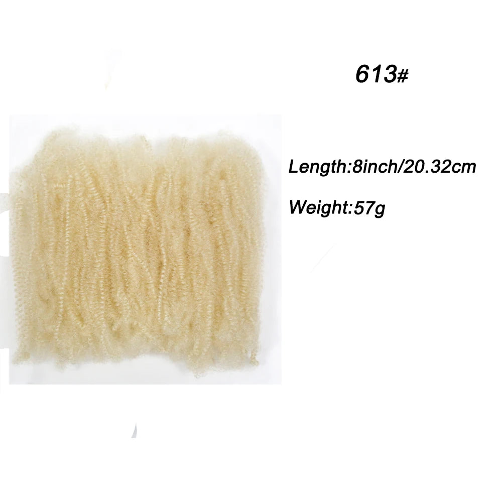 Sleek Afro Kinky Bulk Synthetic Hair Black for Braiding Twist Dreadlock African Braids Hair 36 Inch Long-lasting Color