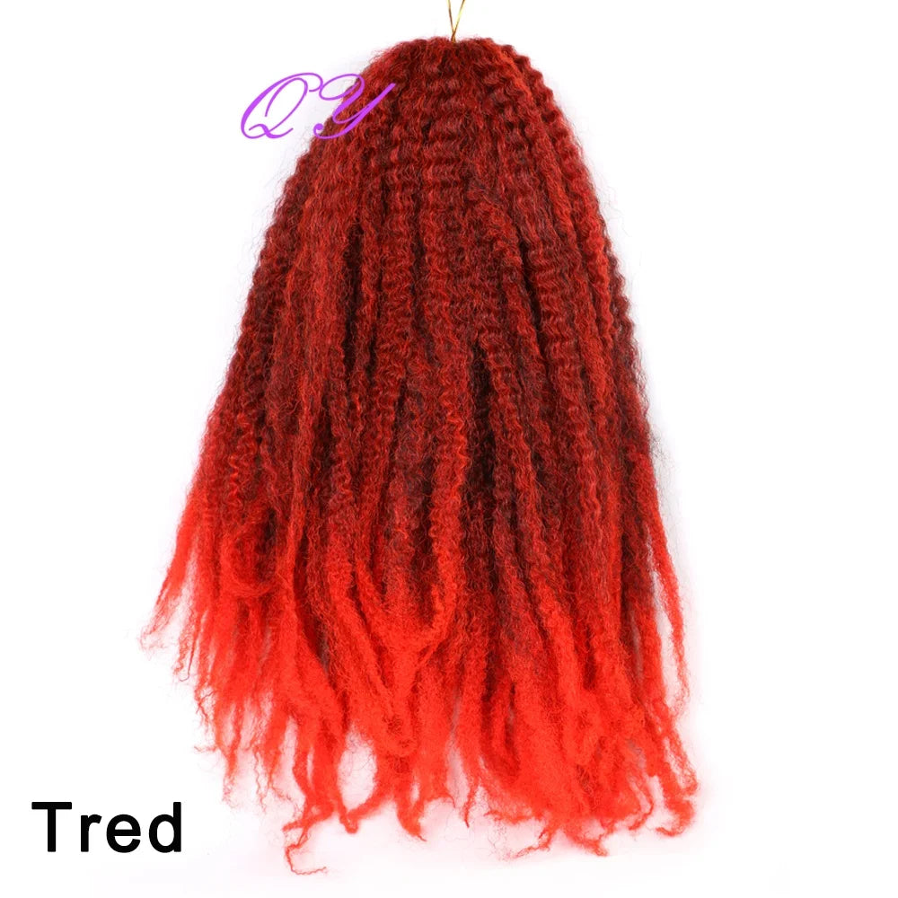 2 pcs Marley Twists Hair Braiding hair synthetic afro kinky Crochet Braiding Hair Extensions for women