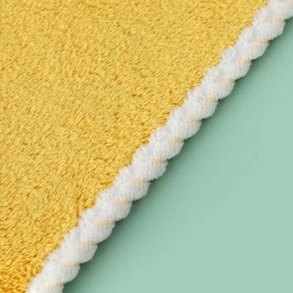 Serviette à main suspendue en polaire corail épaisse et absorbante, motif dessin animé, cadeau