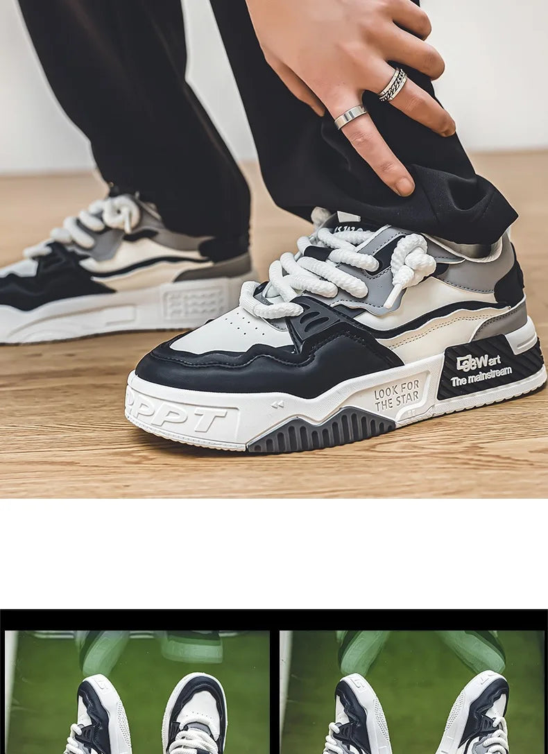 Zapatos de hombre, zapatillas de moda para hombre, zapatillas de correr de otoño de nueva marca, cómodas, con suela blanda, Tenis Masculino