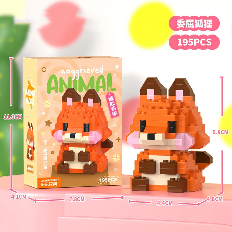Bloques de Construcción de Micro Partículas de Animales para Adultos Juguete para Niños de 6 a 12 Años Regalo de Cumpleaños para Niño Perro Gato Mini Ladrillos Juguetes para Niñas