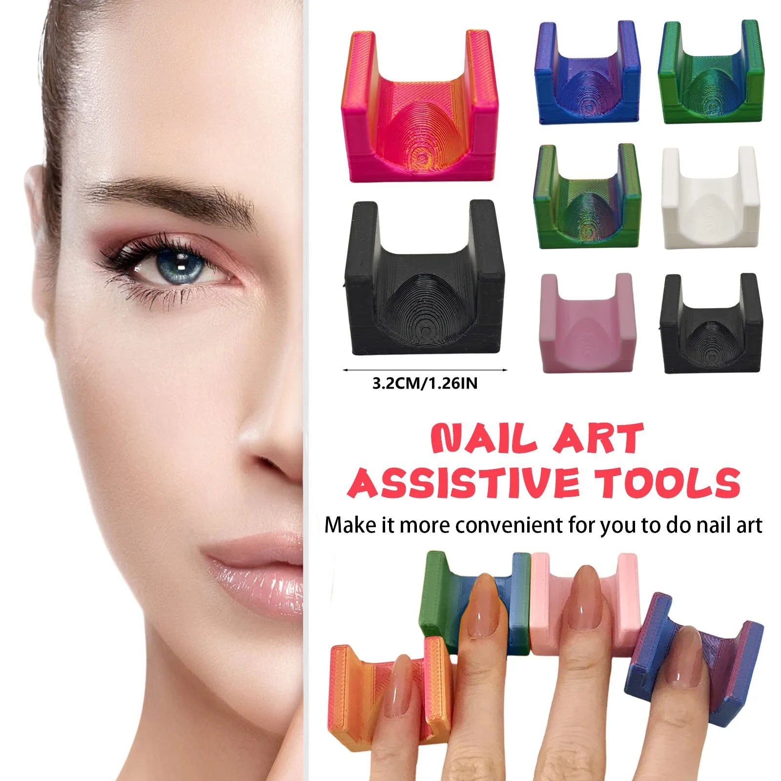 Nail Art Mini 3D Printed Creative Ornaments Nail Props Tools Gel Nail Tips Display Photography Tool Manicure Showing Tools