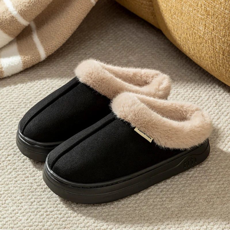 Children's Winter Slippers Indoor Outdoor Anti-slip Thick Sole Warm Comfortable Parent-child Shoes Leisure Snow Boots