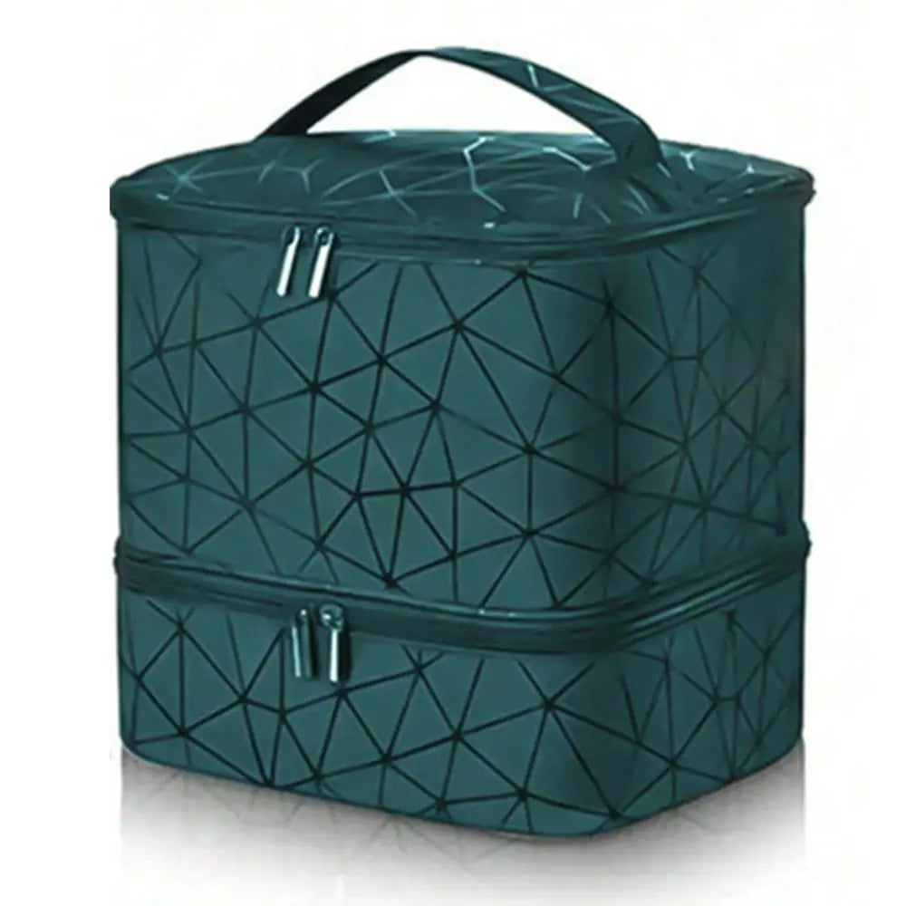 Neglelakkorganisator i PU-skinn – Dobbeltlags oppbevaringsboks med stor kapasitet