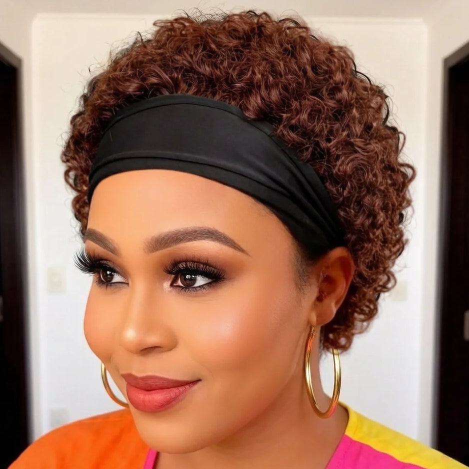 Pixie Headband Human Hair Wig