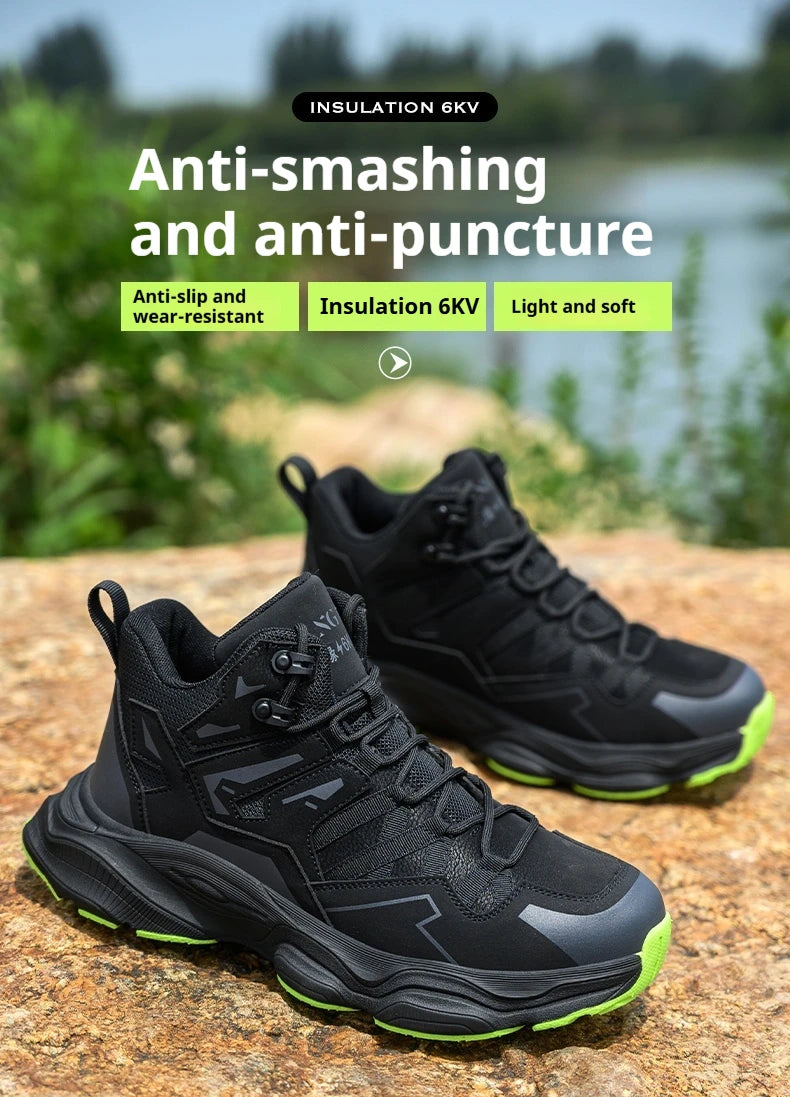 Work Safety Shoes For Men Breathable Indestructible Boots Non-slip Industrial Construction Shoes Male Footwear Protective Boots