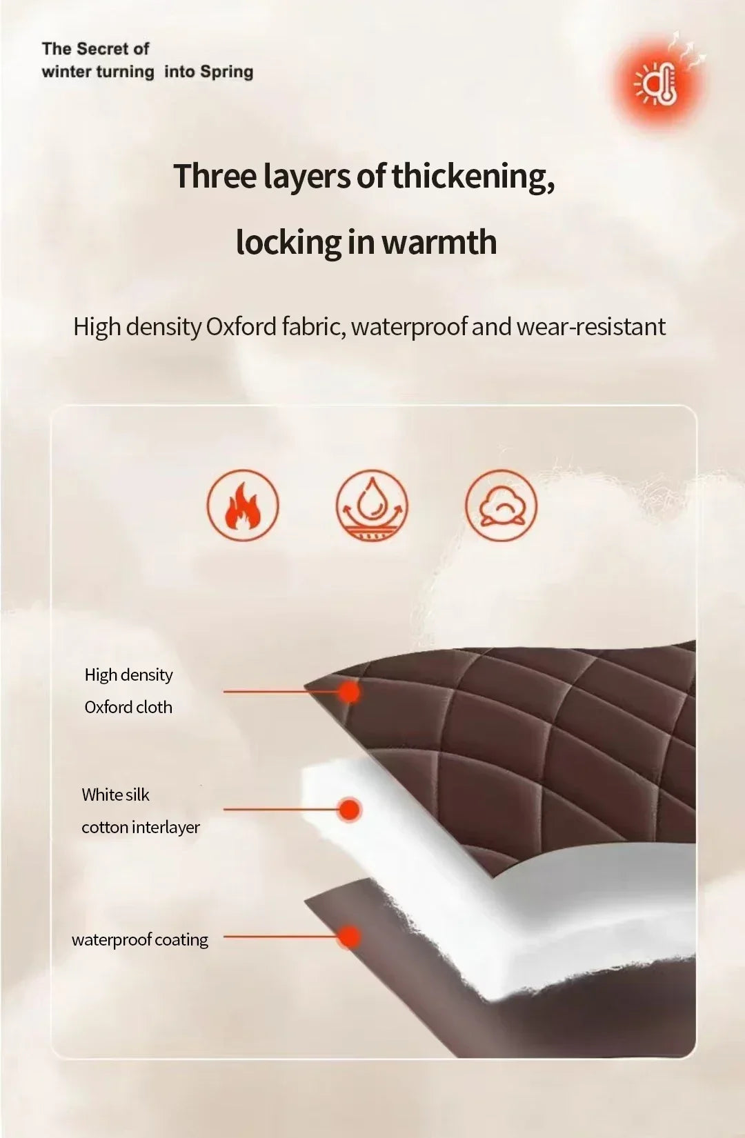 Rideau de porte isolant en coton épais et chaud pour l'hiver, à longues bandes magnétiques, isolation thermique, cloison, fournitures pour la maison