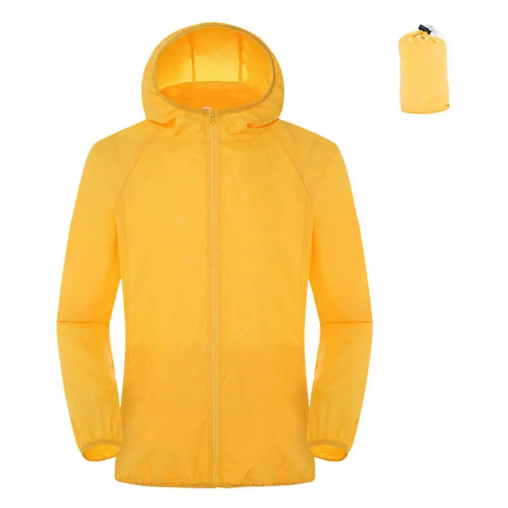 Chaqueta cortavientos ultraligera, portátil, plegable, con capucha, unisex, antirrayos UV, impermeable, para camping, de Sun Skin Coats