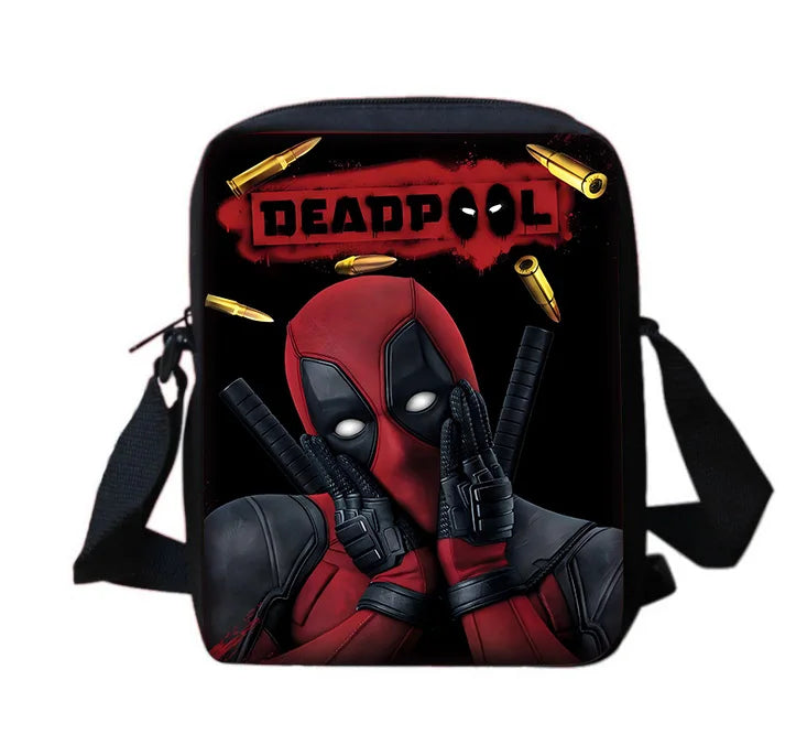 Deadpool Child School Backpack With Shoulder Bag Pencil Bags School Bags for Boys Girls Best Gift